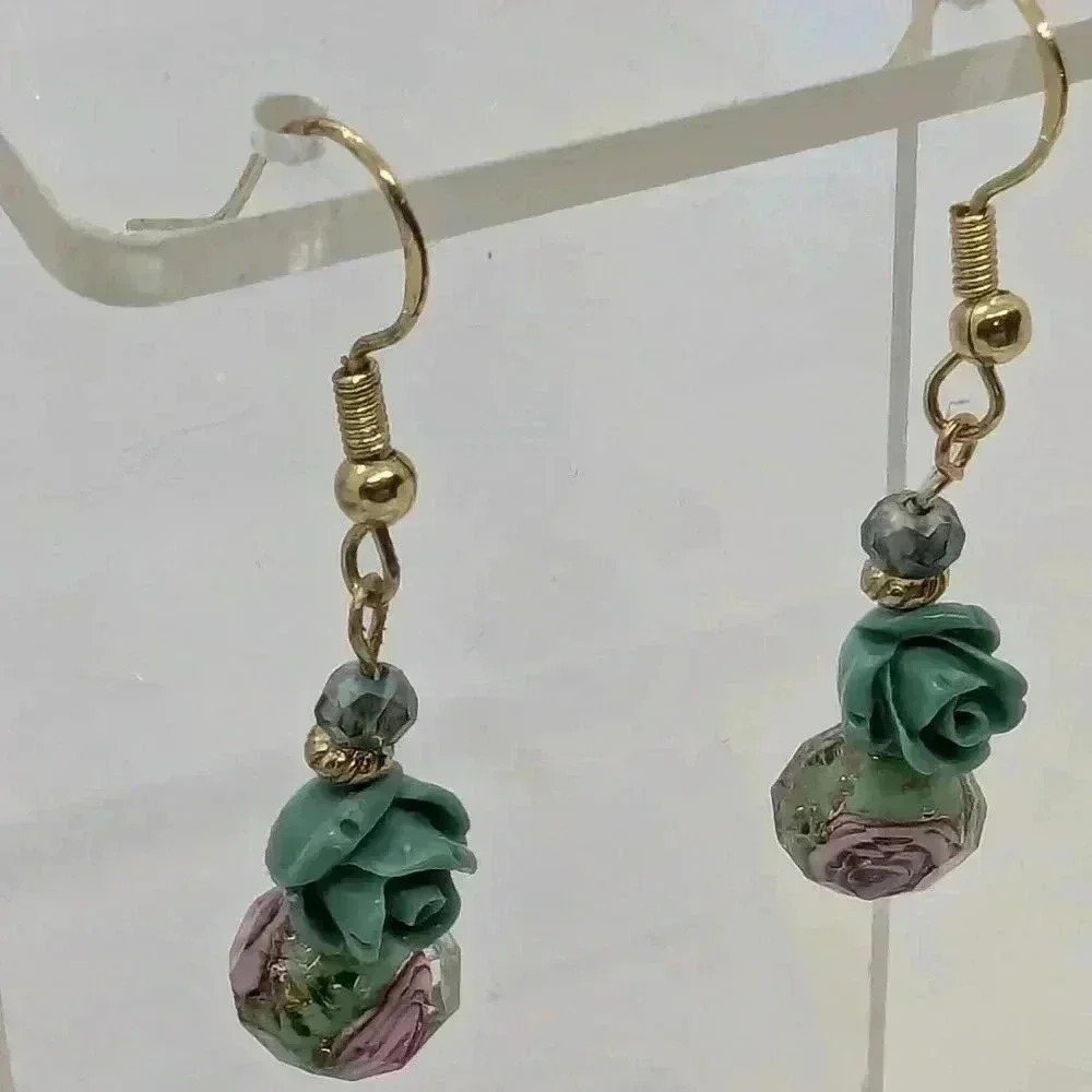 NWOT Czech Crystal Earrings - Picture 4 of 6